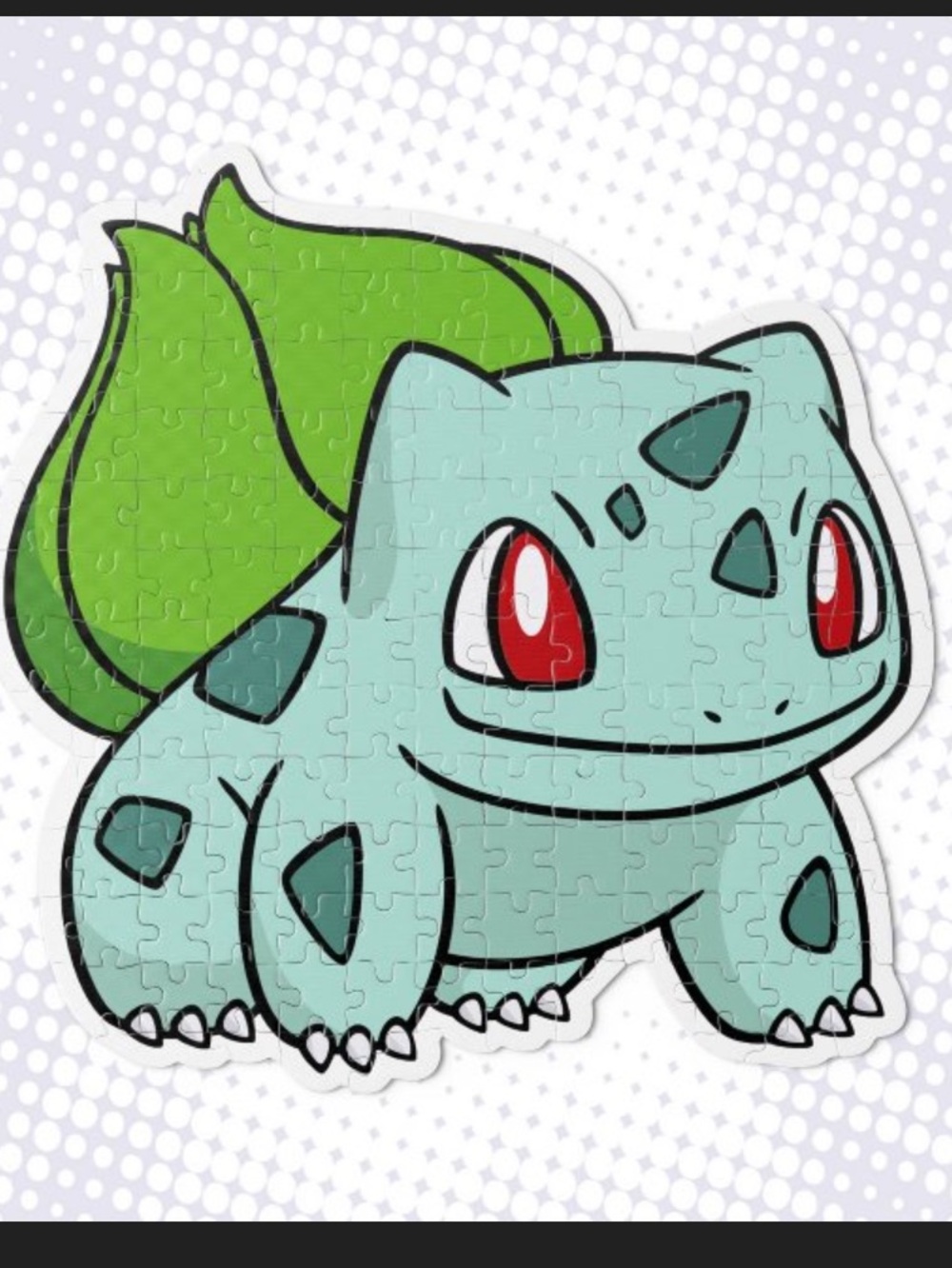 NIB Pokémon Bulbasaur Jigsaw Puzzle Piece Art - Light Green & Leaf Green